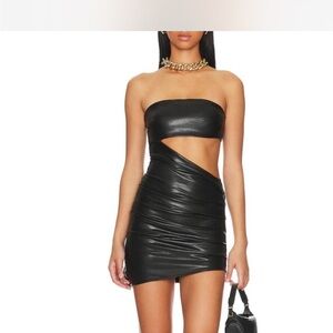 Lovers + Friends Black Strapless Cutout Dress